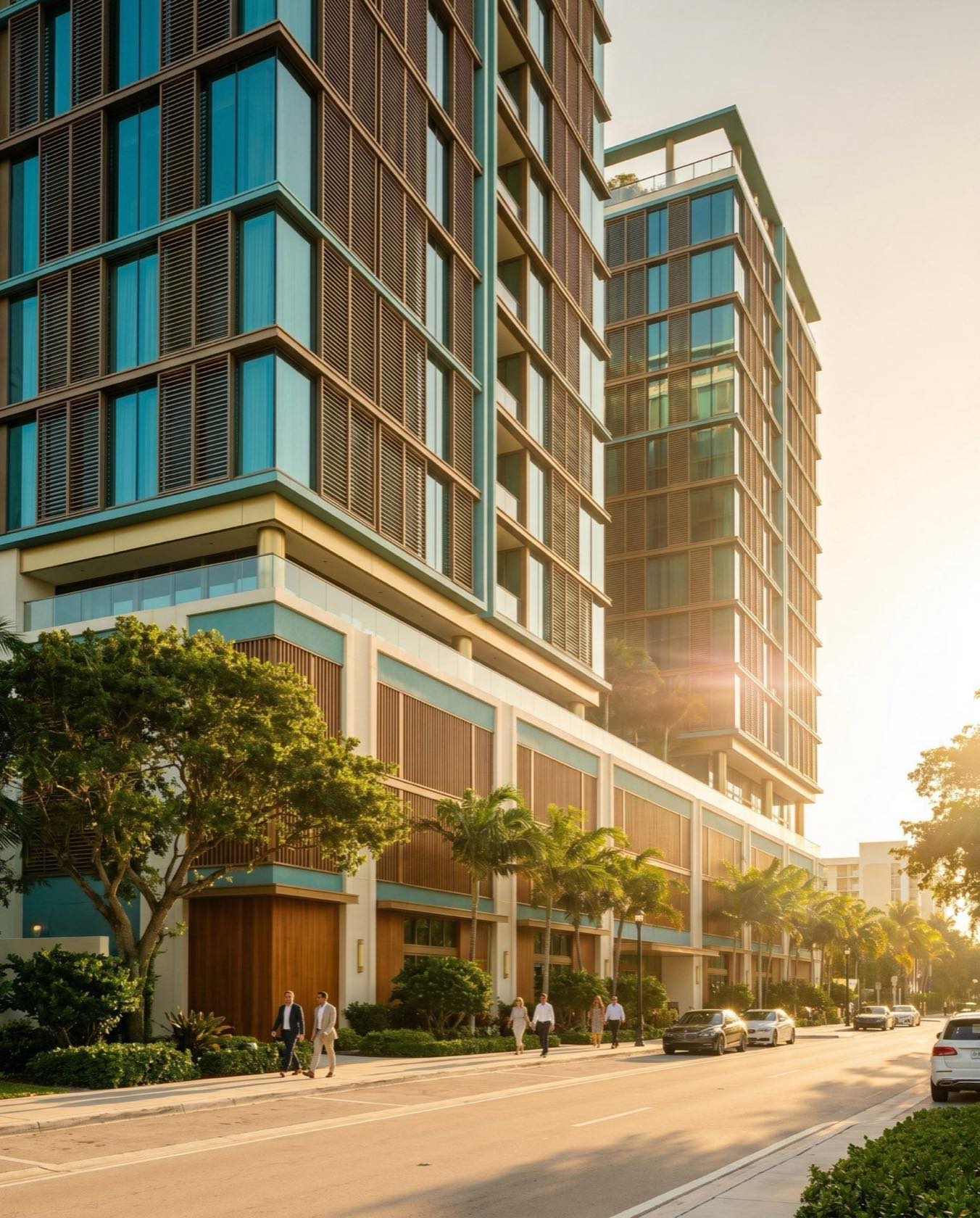 Solstice Towers at golden hour
